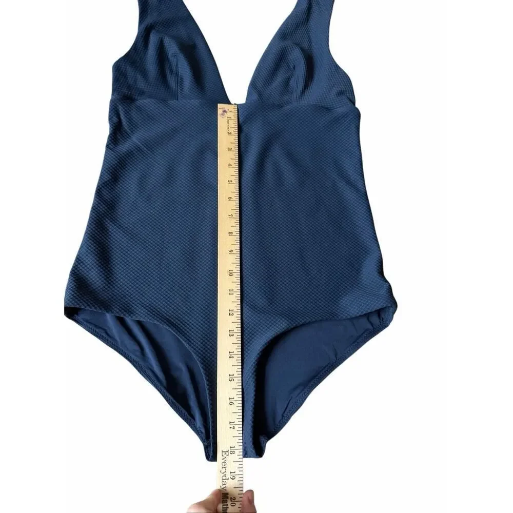 & Other‎ Stories Swimsuit One Piece Textured Blue 10